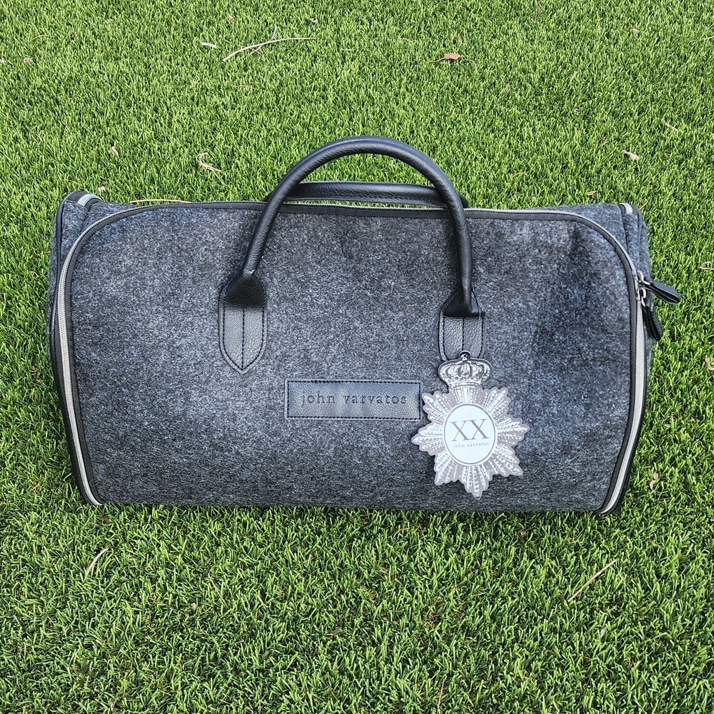 BRAND NEW John Varvatos Gray Felt Men's Bag
